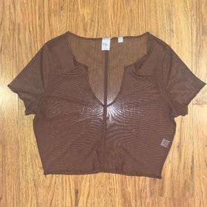 PacSun cropped mesh top